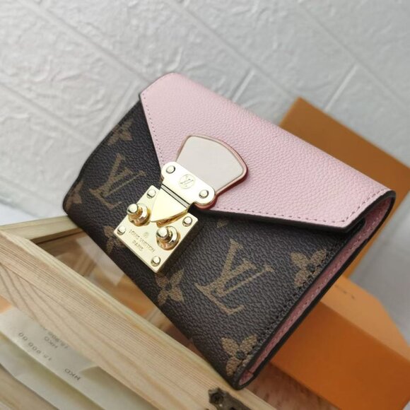 Louis Vuitton Pink and Brown Monogram Wallet - Picture 1 of 8